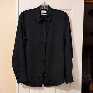 New J crew Black button down blouse